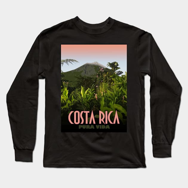 Costa Rica Pura Vida Long Sleeve T-Shirt by Heartsake